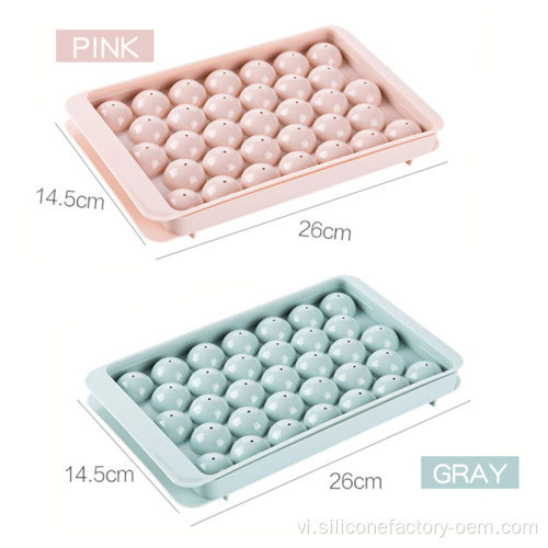Khay đá silicon cao cấp với nắp